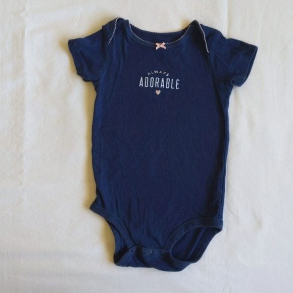 carter's embroidered graphic short sleeve bodysuit diaper shirt 18 months baby - Picture 4 of 6